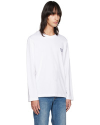 A.P.C. White Oliver Long Sleeve T Shirt
