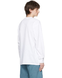CARHARTT WORK IN PROGRESS White Organic Cotton Long Sleeve T Shirt