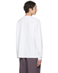 Acne Studios White Organic Cotton Long Sleeve T Shirt