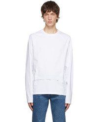 Tom Wood White Organic Cotton Long Sleeve T Shirt
