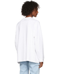 We11done White Oversized Cargo Pocket T Shirt