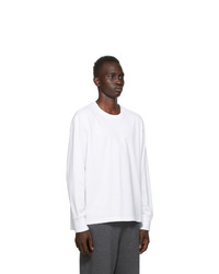 Thom Browne White Oversized Long Sleeve T Shirt