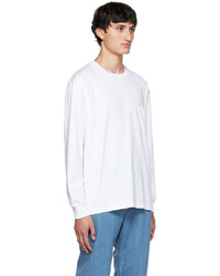 Nanamica White Pocket Long Sleeve T Shirt