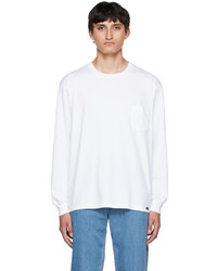 Nanamica White Pocket Long Sleeve T Shirt
