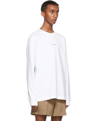 Acne Studios White Printed Long Sleeve T Shirt