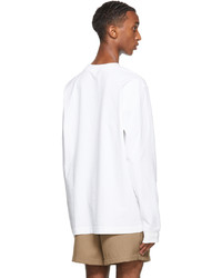 Acne Studios White Printed Long Sleeve T Shirt