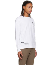 AAPE BY A BATHING APE White Printed Long Sleeve T Shirt
