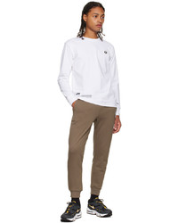 AAPE BY A BATHING APE White Printed Long Sleeve T Shirt