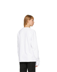 Noah NYC White Recycled Cotton Long Sleeve T Shirt