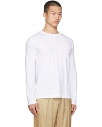 Dries Van Noten White Supima Cotton Long Sleeve T Shirt