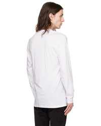Tom Ford White V Neck Long Sleeve T Shirt