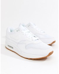 Nike Air Max 1 Trainers In White Ah8145 109
