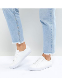 ASOS DESIGN Asos Devlin Wide Fit Lace Up Trainers Pu