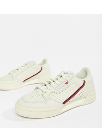 adidas Originals Continental 80s Trainers In Off White And Redred