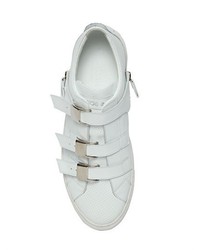 D-S!de Buckled Perforated Leather Sneakers