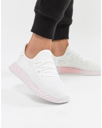 adidas Originals Deerupt Trainers In White And Lilac
