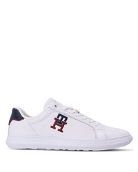 Tommy Hilfiger Embroidered Logo Leather Sneakers