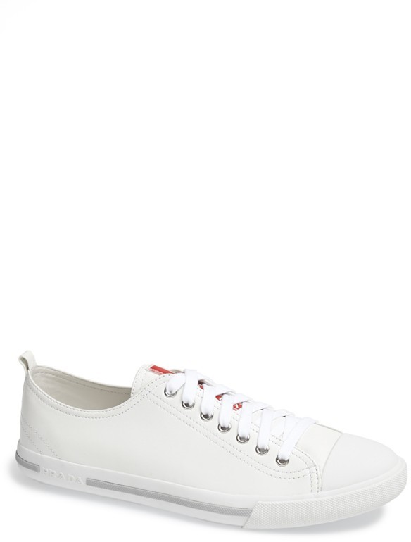 Prada Fire Cap Toe Sneaker, $480 | Nordstrom | Lookastic