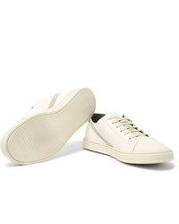 Rick Owens Geotrasher Suede Trimmed Leather Sneakers