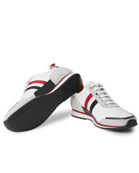Thom Browne Grosgrain And Suede Trimmed Nylon Sneakers