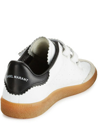 Etoile Isabel Marant Isabel Marant Beth Pinked Trim Grip Strap Sneaker White