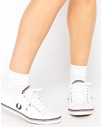 Fred Perry Kingston Twill White Sneakers