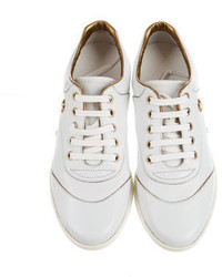 Gucci Leather Round Toe Sneakers