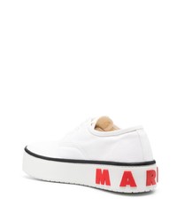 Marni Logo Embossed Flatform Sneakers