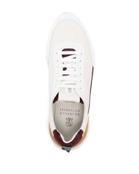 Brunello Cucinelli Logo Patch Lace Up Sneakers