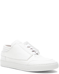Helmut Lang Low Top Textured Leather Sneakers