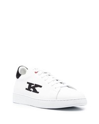 Kiton Monogram Embroidered Low Top Sneakers