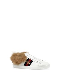 Gucci New Ace Genuine Shearling Lining Sneaker
