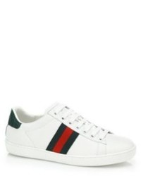 Gucci New Ace Leather Lace Up Sneakers