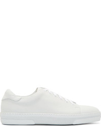 A.P.C. Off White Leather Jaden Tennis Sneakers