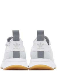 adidas Originals White And Grey Flashback Sneakers