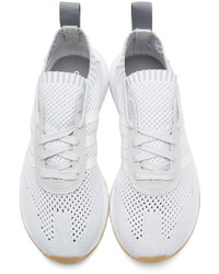 adidas Originals White And Grey Flashback Sneakers