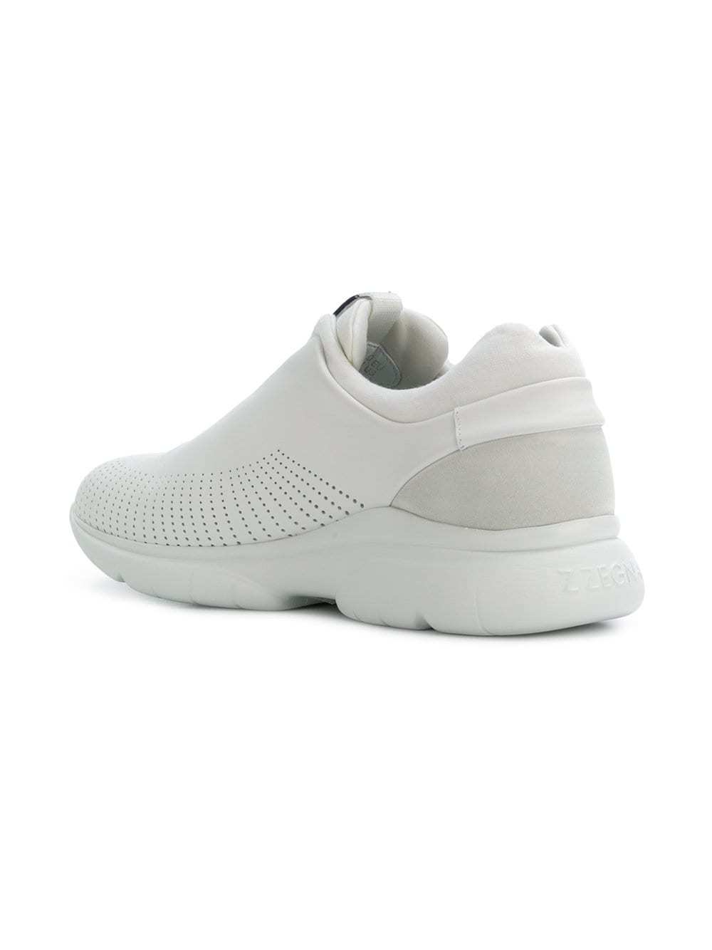 Ermenegildo Zegna Perforated Slip On Sneakers, $462 | farfetch.com ...