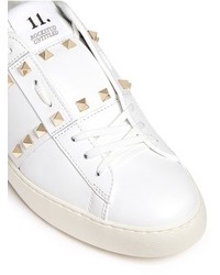 Valentino Rockstud Untitled 11 Leather Sneakers