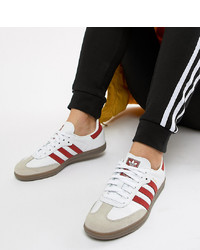 adidas Originals Samba Og Trainers In White And Red