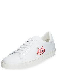 Anya Hindmarch Space Invader Low Top Sneaker Whitered