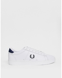Fred Perry Spencer Leather Trainer With Logo Crest