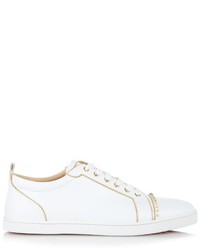 Christian Louboutin Sporty Henri Embellished Low Top Leather Trainers