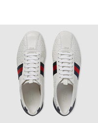 Gucci Ssima Leather Lace Up Sneaker