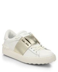 Valentino Studded Leather Open Sneakers