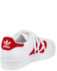 adidas Superstar Classic Fashion Sneaker Whitescarlet