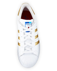 adidas Superstar Original Fashion Sneaker Whitegold