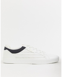Pull&Bear Trainer With Detail In White