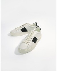 Good For Nothing Trainers In White With Black Stripe