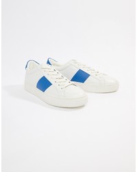 Good For Nothing Trainers In White With Blue Stripe