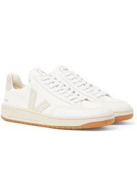 Veja V 12 Leather And Rubber Trimmed Suede And B Mesh Sneakers